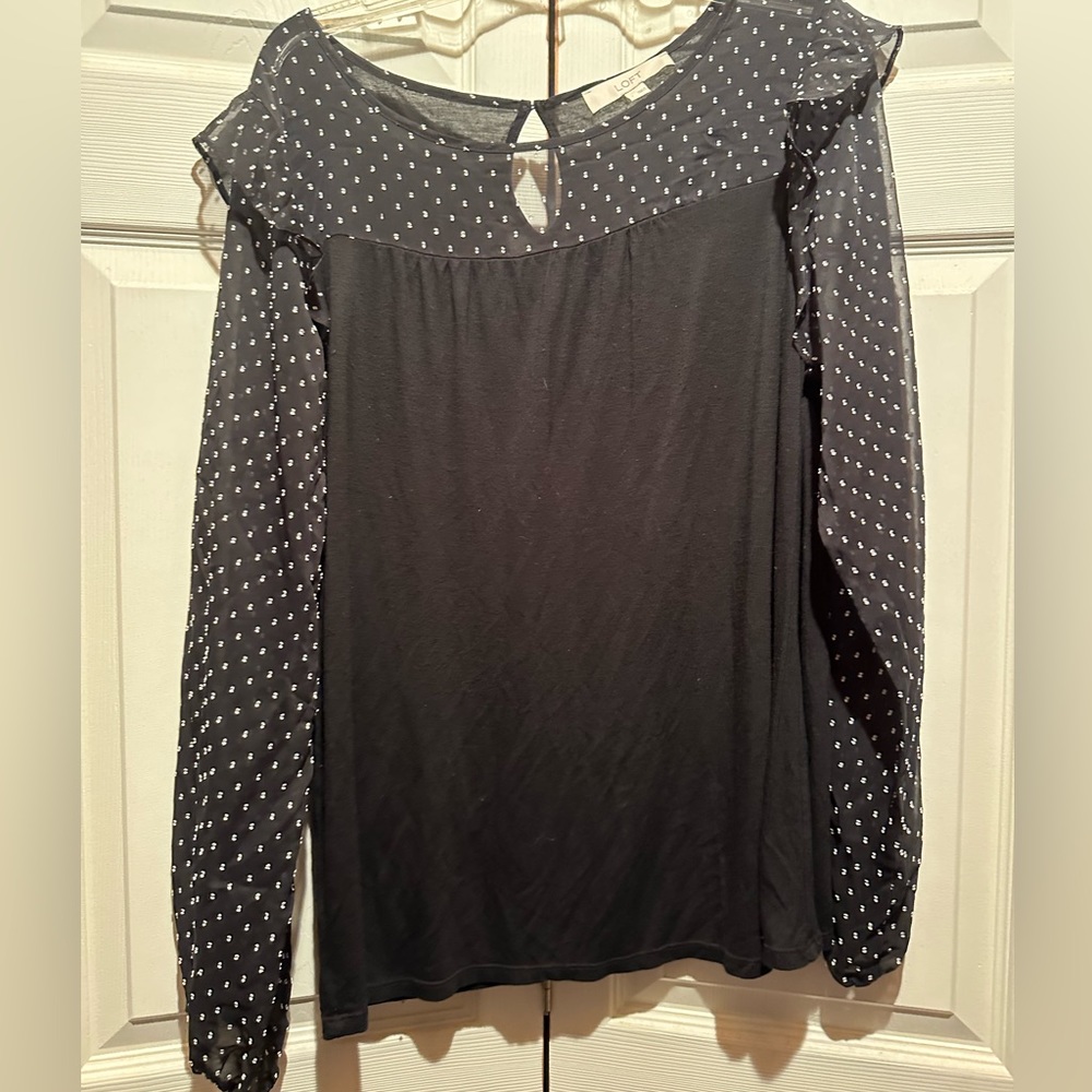 Loft Large dressy black shirt